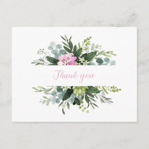 Bridal Shower Thank You Postcard