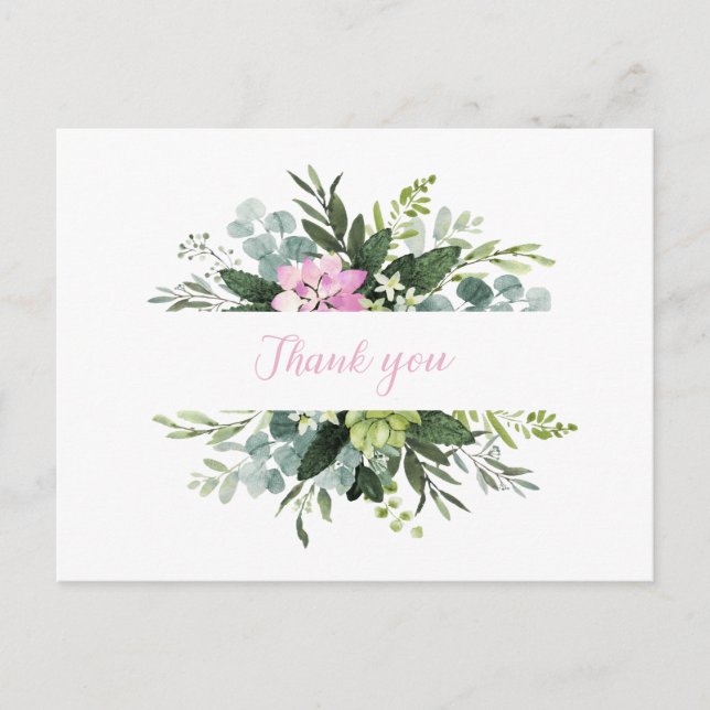 Bridal Shower Thank You Postcard (Front)