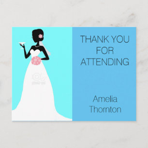 Bridal Shower Thank You Postcard