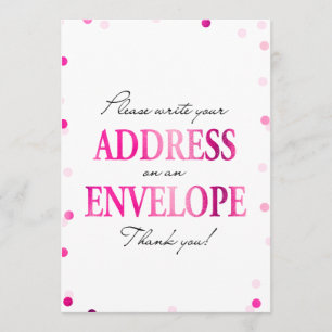 Bridal Shower Thank you Return Address Sign