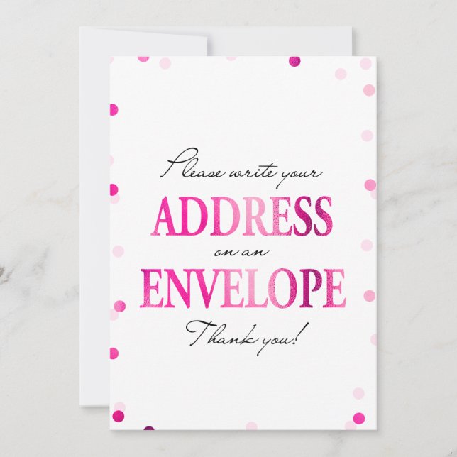 Bridal Shower Thank you Return Address Sign (Front)