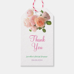 Bridal Shower Thank You Script Modern Elegant Gift Tags