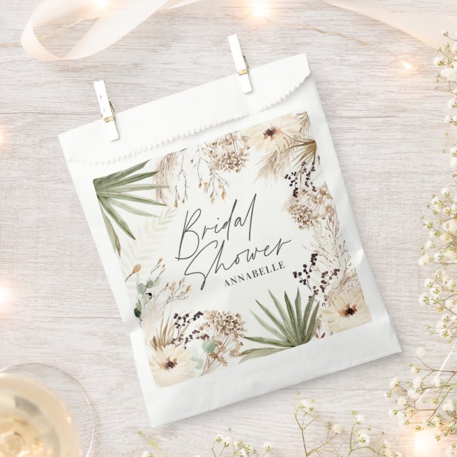 Bridal shower thankyou modern pampas grass foliage favour bags (Clipped)