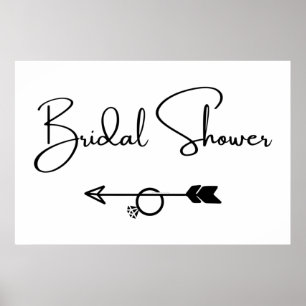 Bridal Shower this way arrow Poster