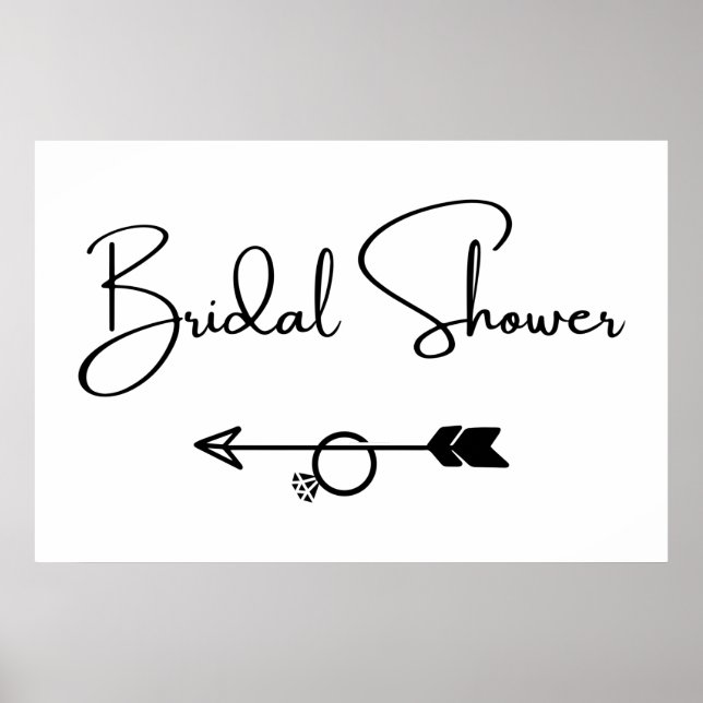Bridal Shower this way arrow Poster (Front)