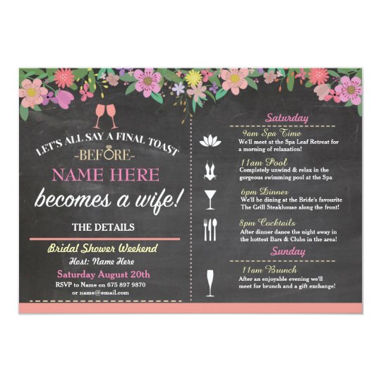 bridal shower toast floral pink chalk invite r414bb533c7444b3c8f83ed4bfb741ba7 zkrqs 540