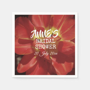 Bridal Shower Tulip  Paper Napkin