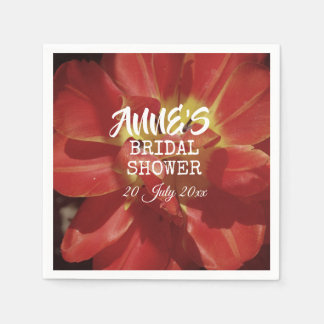 Bridal Shower Tulip  Paper Napkin