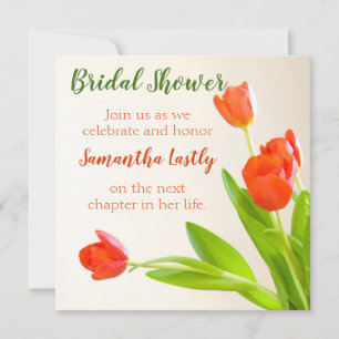 Bridal Shower Tulip Square Invitation