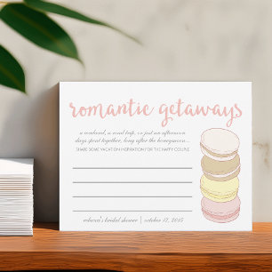 Bridal Shower Vacation Idea Cards   French Macaron