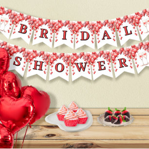 Bridal Shower Valentine Hearts Cheers to Love Bunting