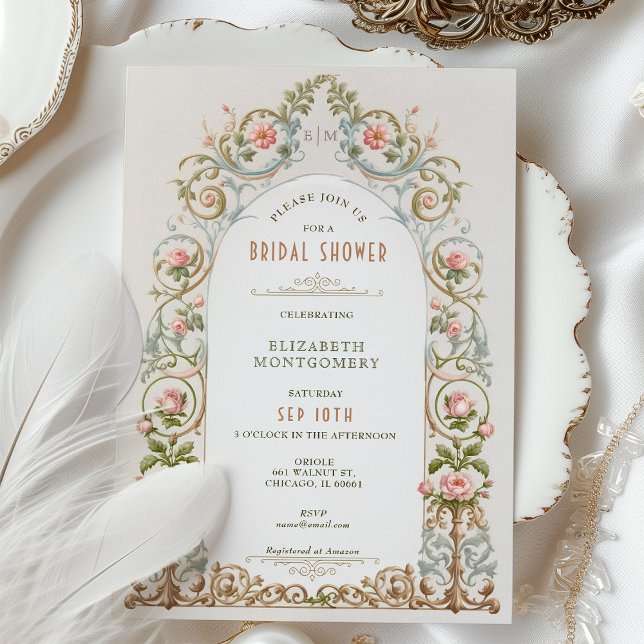 Bridal Shower Victorian Elegance Invitation (Creator Uploaded)