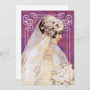 Bridal Shower Vintage Bride w/Frame Invitation