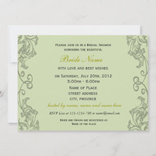 Bridal shower, Vintage floral, Vase with Peonies Invitation