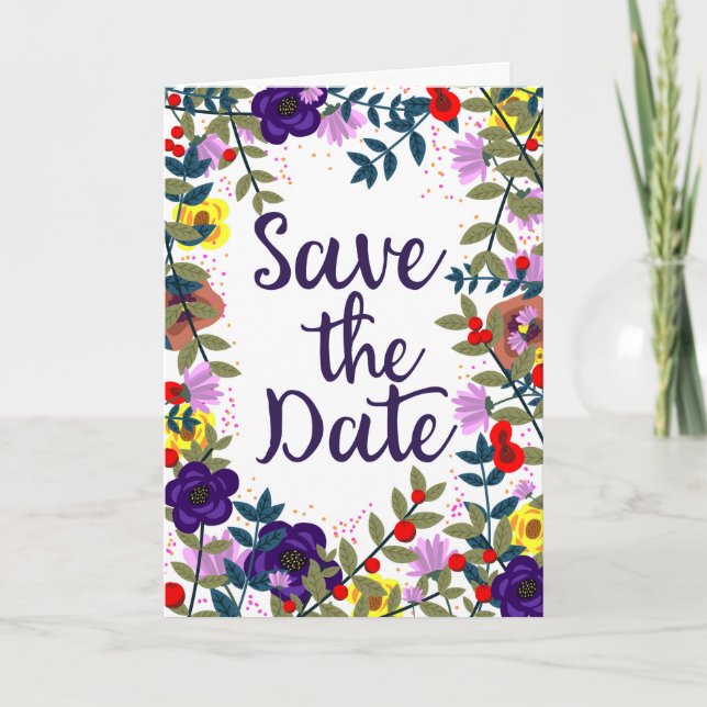 Bridal Shower Vintage Flowers Note Card (Front)