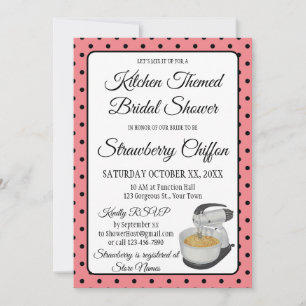 Bridal Shower Vintage Polka Dots Bows PInk