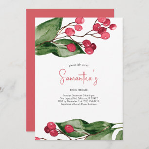 Bridal Shower Watercolor Botanicals Party Invitation
