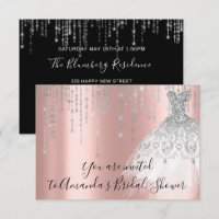 Bridal Shower Waves Dress Grey Grey Silver Rose