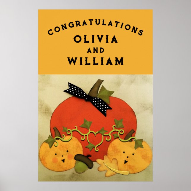 Bridal Shower Wedding Congrats Poster (Front)