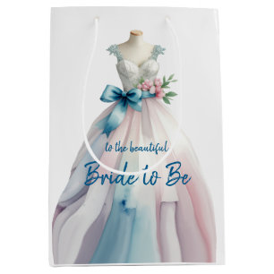 Bridal Shower Wedding Dress Bride to Be Medium Gift Bag