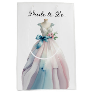 Bridal Shower Wedding Dress Bride to Be Medium Gift Bag