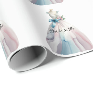 Bridal Shower Wedding Dress Bride to Be Wrapping Paper