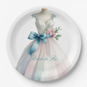 Bridal Shower Wedding Dress Napkin Paper Plate