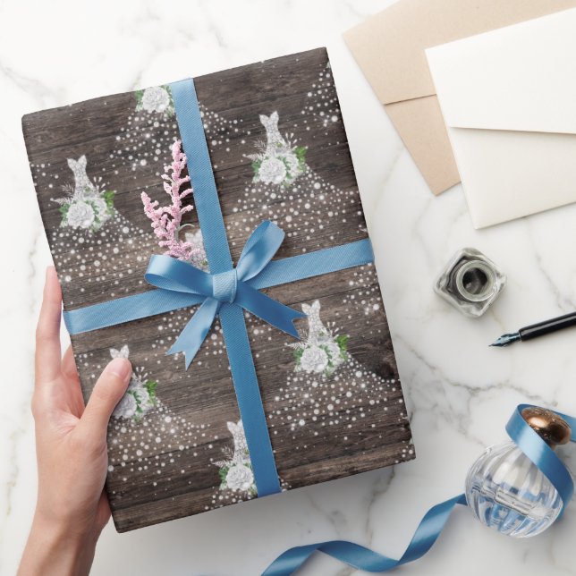 Bridal shower Wedding dress rustic party Wrapping Paper (Gifting)