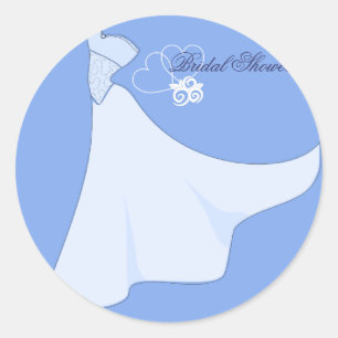 Bridal Shower Wedding Dress Sticker