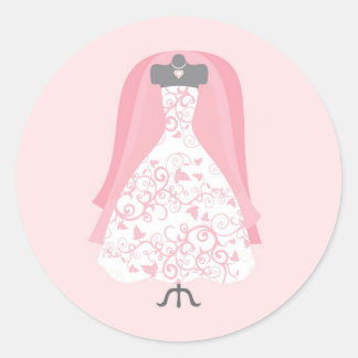 Bridal Shower Wedding Dress Stickers