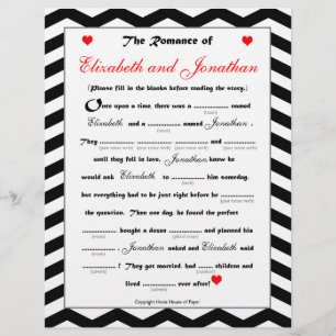 Bridal Shower Wedding Libs Game - Chevron