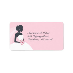 Bridal Shower Wedding Shipping Address Labels