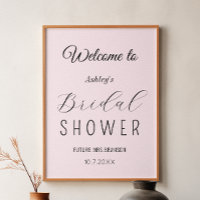 Bridal Shower Welcome Blush Pink 