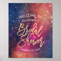 Bridal Shower Welcome Galaxy Nebula Constellations