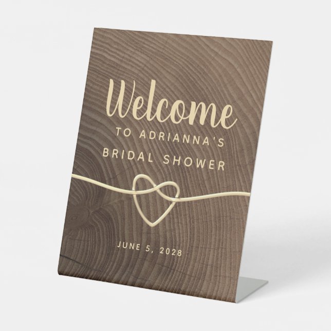 Bridal Shower Welcome Pedestal Sign (Front)