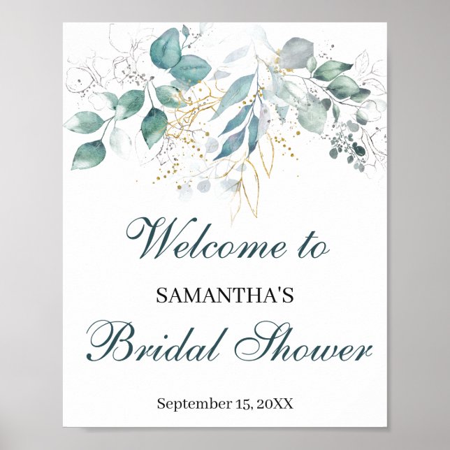 Bridal Shower Welcome Poster Sign (Front)