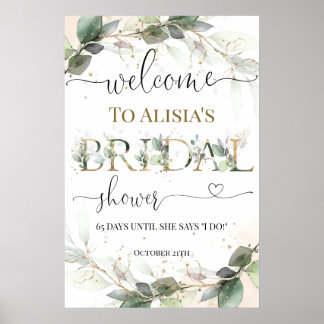 Bridal Shower Welcome Sign Poster