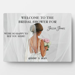 Bridal Shower WELCOME with editable text and image Plaque