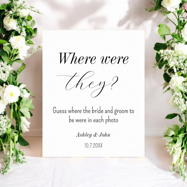 Bridal Shower Where were they Wedding Games  Poster (Creator Uploaded)