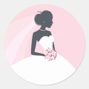 Bridal Shower White dress Sticker