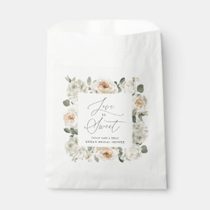 Bridal Shower White Floral Favour Bags