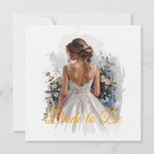 Bridal Shower White Wedding Dress Congratulations