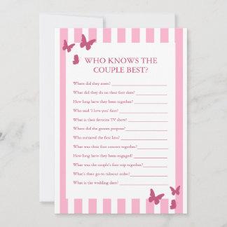 Bridal Shower Who Knows The Couple Best Game