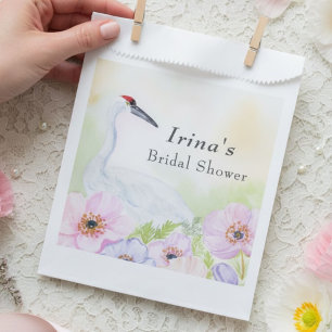  Bridal Shower Whooping Crane Anemones  Favour Bags