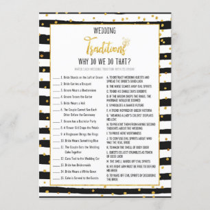 Bridal Shower Why Do We Do That Game Invitation