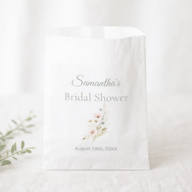 Bridal Shower Wildflower Garden Party Guest Favour Bags (Creator Uploaded)
