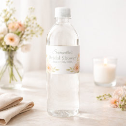 Bridal Shower Wildflower Garden Party  Water Bottle Label