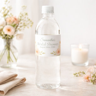 Bridal Shower Wildflower Garden Party  Water Bottle Label