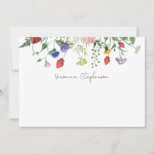 Bridal Shower Wildflower Thank You Card