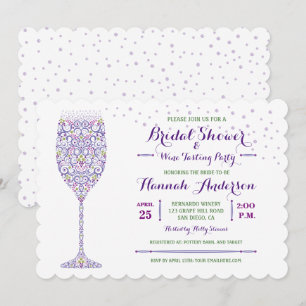 Bridal Shower Wine Tasting Party Invitation